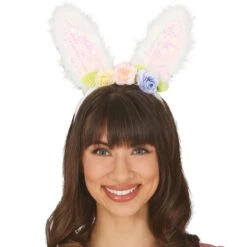 Diadeem Konijnenoren Bloemen