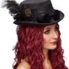 Steampunk Hoed Met Bril Zwart