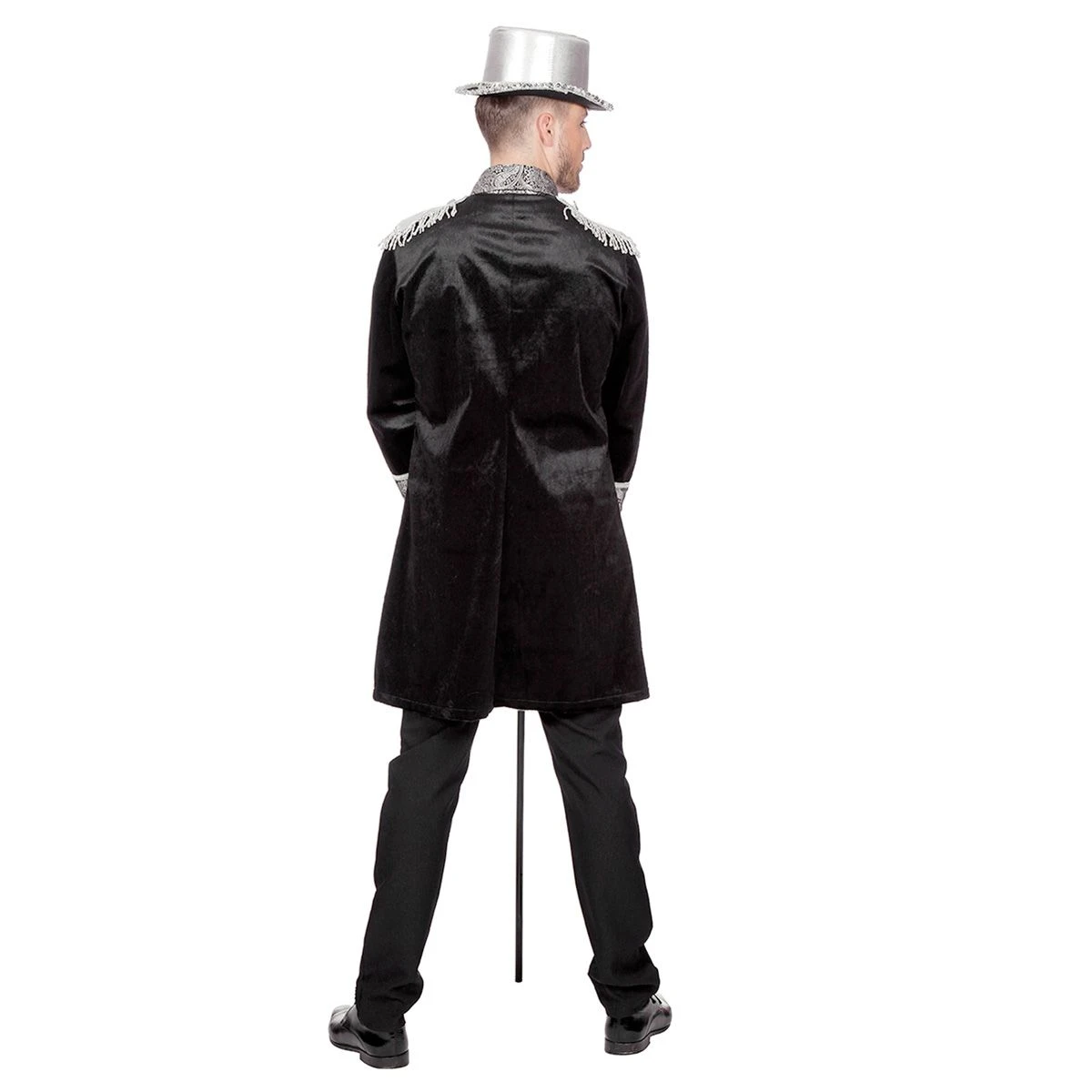 Herenjas Fluweel Zwart/Zilver 3 Herenjas Fluweel Zwart/Zilver - Afbeelding 3