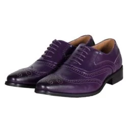 Herenschoenen Brogue Paars