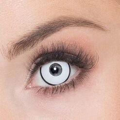 Weeklenzen Kleur Wit Met Zwarte Rand -Halloween Winkel 40102 gr1