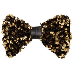 Luxe Pailletten Strik Goud/Zwart