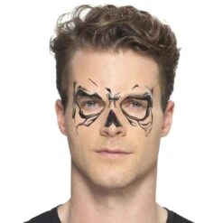 Face Tattoo Skull -Halloween Winkel 46774 gr3