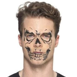 Face Tattoo Skull -Halloween Winkel 46774 gr5