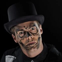 Face Tattoo Skull -Halloween Winkel 46774 gr6