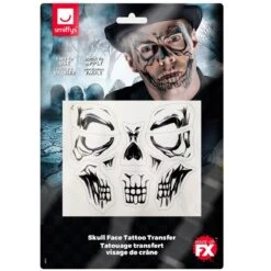 Face Tattoo Skull -Halloween Winkel 46774 gr7