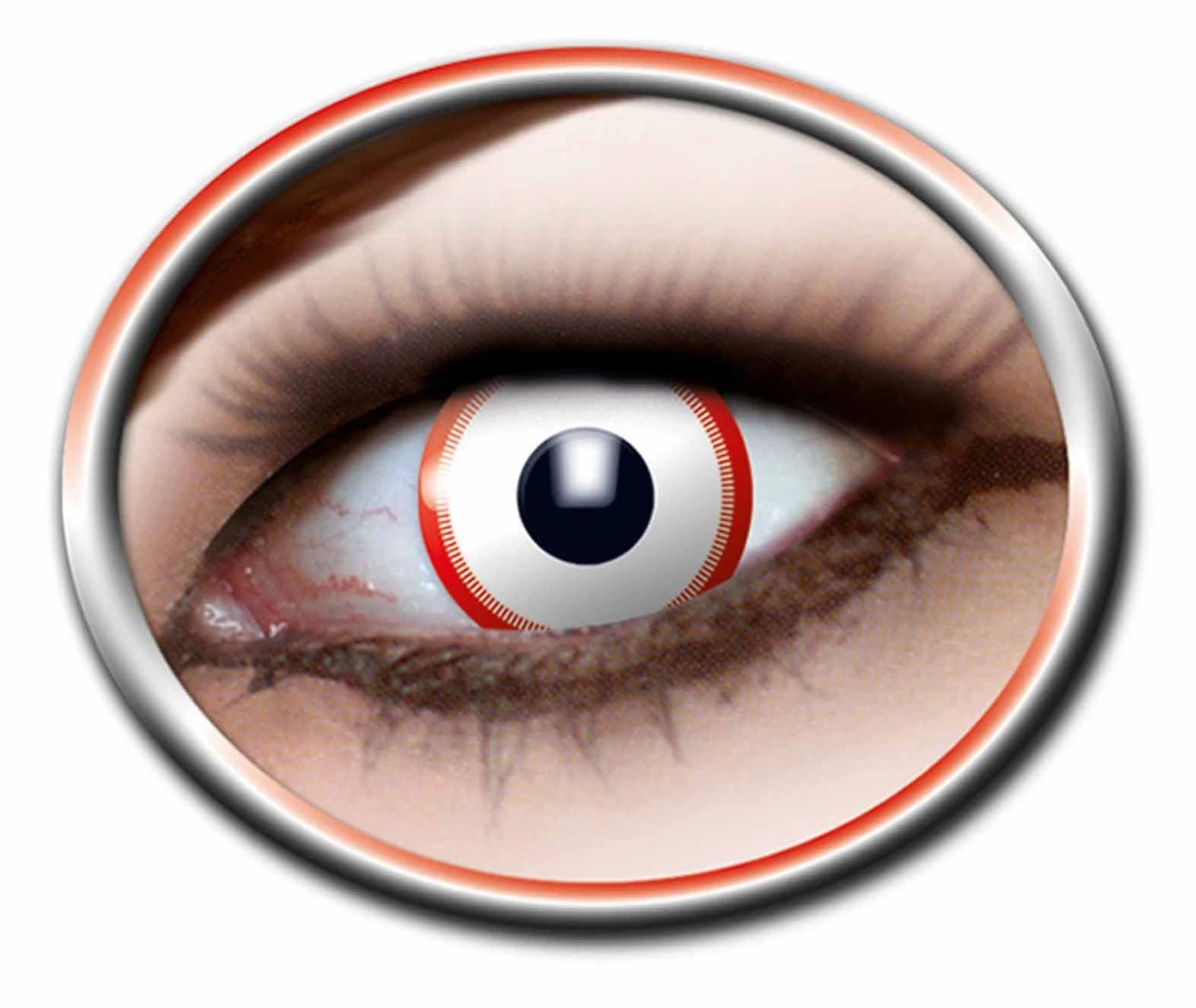 Kleurlenzen Saw Rood/Wit (3 Maanden) 1 Kleurlenzen Saw Rood/Wit (3 Maanden)