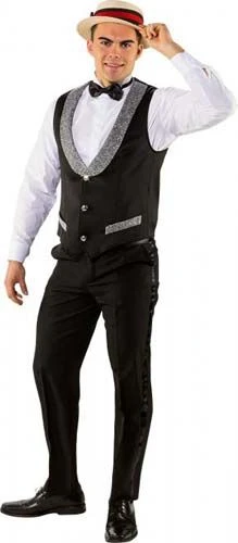 Herenvest Zwart/Zilver