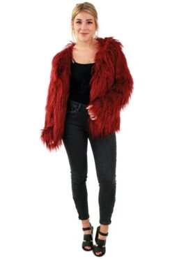 Bontjas Bordeauxrood