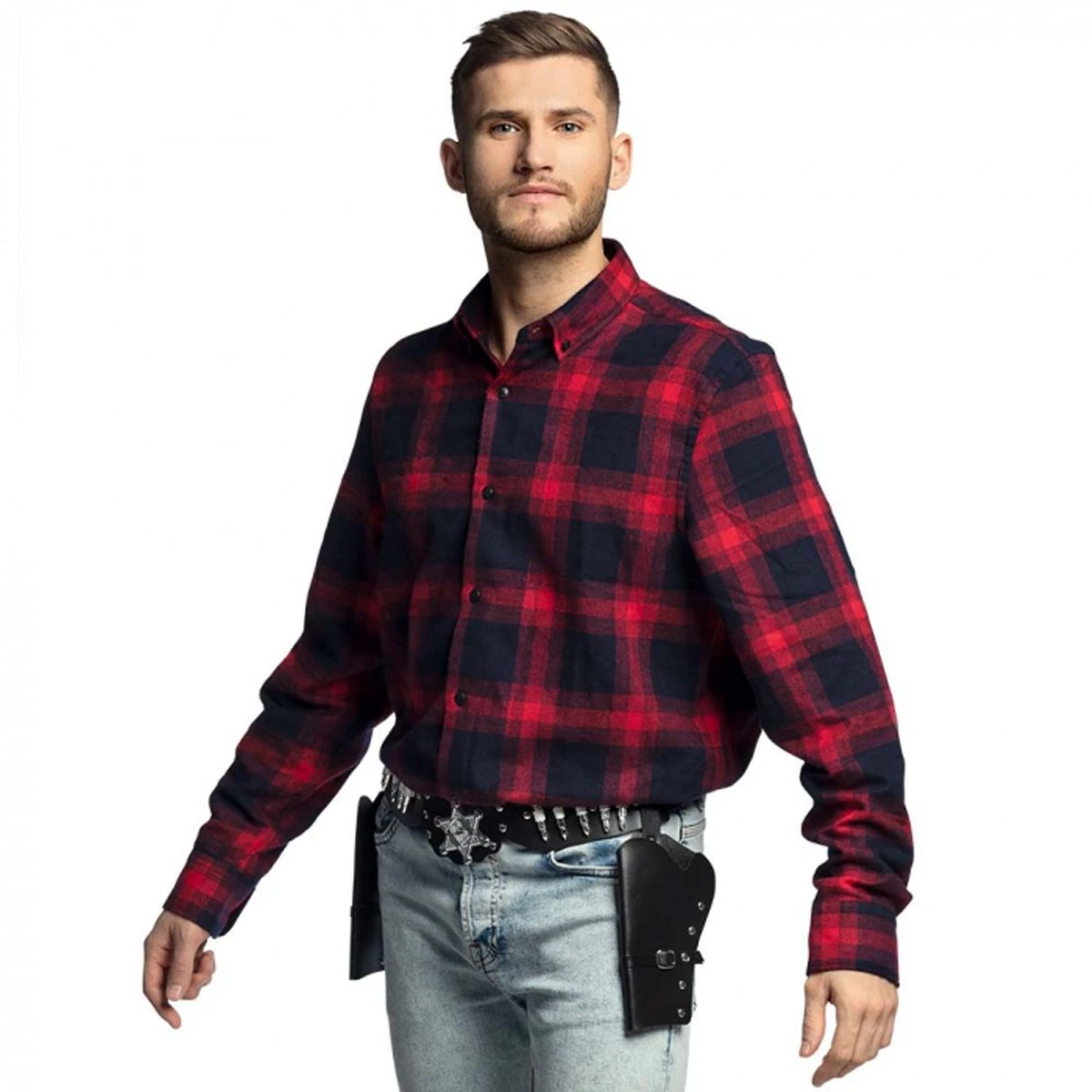 Dubbele Cowboy Holster Zwart 2 Dubbele Cowboy Holster Zwart - Afbeelding 2