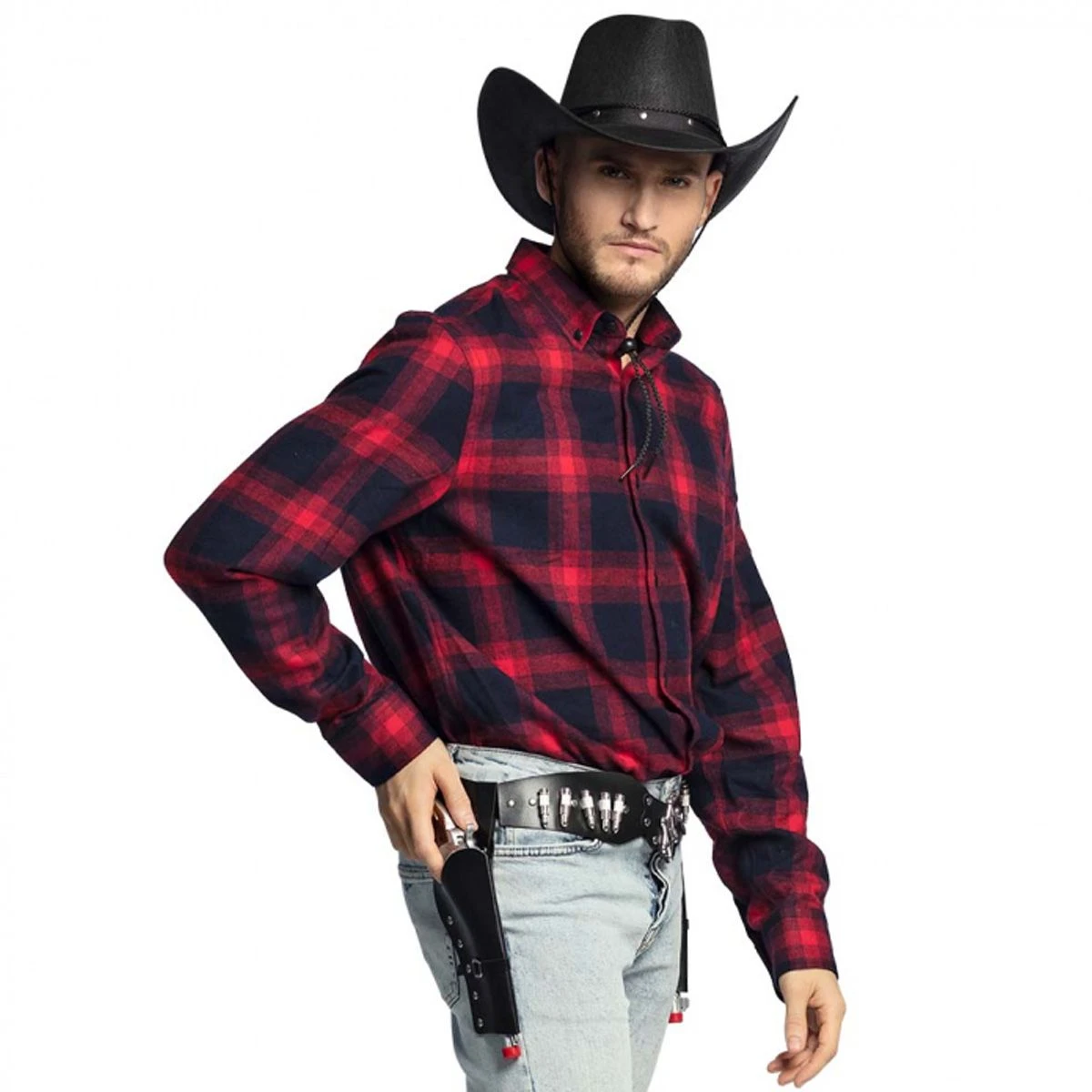 Dubbele Cowboy Holster Zwart 3 Dubbele Cowboy Holster Zwart - Afbeelding 3