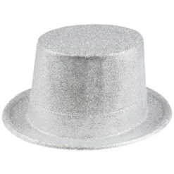 Glitter Hoed Zilver