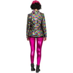 Regenboog Glinster Jas Dames -Halloween Winkel esp 508595 3