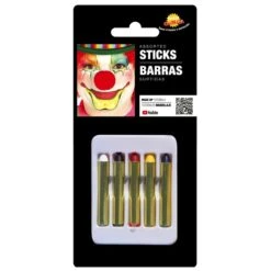 Schmink Krijtjes (vijf Kleuren)