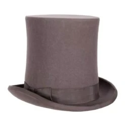 Extra Hoge Hoed Wolvilt Grijs