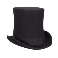 Extra Hoge Hoed Wolvilt Zwart