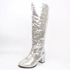 Laarzen Dames Paillet Zilver