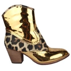 Laarsjes Gold Panter -Halloween Winkel laarzen panter goud gr4