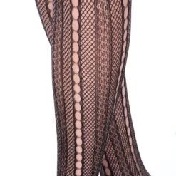 Panty Zwart Kant Goud Glitter -Halloween Winkel legging kant streep 2 gr 1