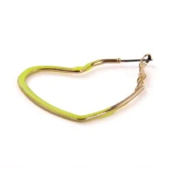 Uitgelichte producten -Halloween Winkel oorbel neon hart geel 2 gr