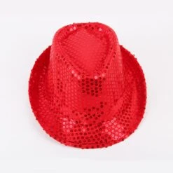 Halloween Winkel -Halloween Winkel pailletten hoed rood02