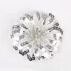 Paillettenbloem Broche/Haarspeld Zilver