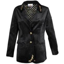 Oeteldonk Damesjas Zwart Fluweel