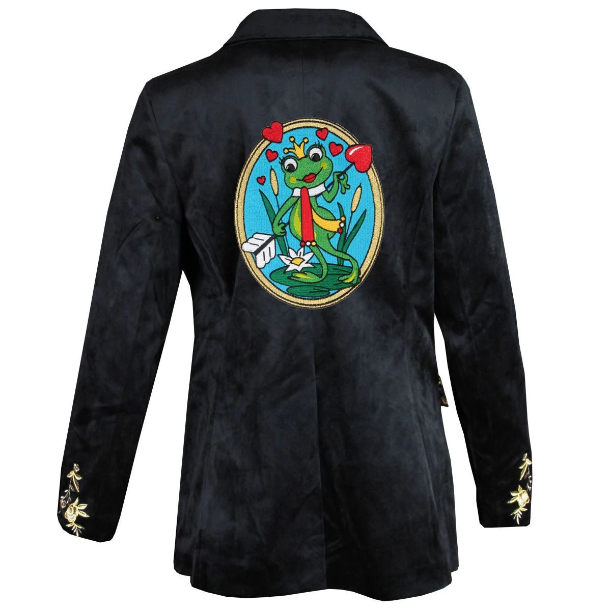 Oeteldonk Damesjas Zwart Fluweel Gepimpt 3 Oeteldonk Damesjas Zwart Fluweel Gepimpt - Afbeelding 3