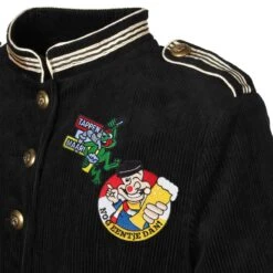 Oeteldonk Uniform Herenjas Ribfluweel Zwart Gepimpt -Halloween Winkel pwh pimp rib man 4gr