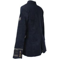 Oeteldonk Uniform Damesjas Ribfluweel Donkerblauw -Halloween Winkel pwh rib blauw vrouw 4 gr