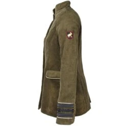 Oeteldonk Uniform Damesjas Ribfluweel Olijfgroen -Halloween Winkel pwh rib groen vrouw 3 gr