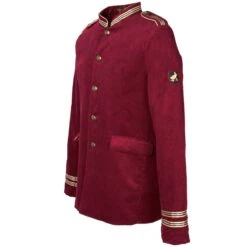 Oeteldonk Uniform Herenjas Ribfluweel Bordeauxrood -Halloween Winkel pwh rib rood man 2 gr