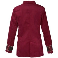 Oeteldonk Uniform Damesjas Ribfluweel Bordeauxrood -Halloween Winkel pwh rib rood vrouw 5 gr