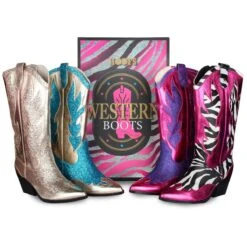 Luxe Cowboy Laarzen Roze/Zebra -Halloween Winkel pwhlaars groep gr 2