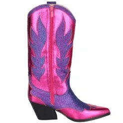 Luxe Cowboy Laarzen Roze/Paars Glitter -Halloween Winkel pwhlaars paars gr