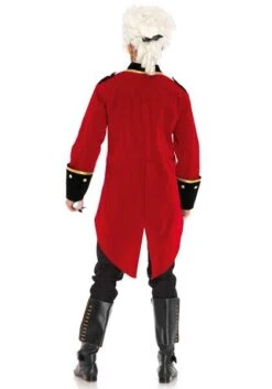 Rode Lakeien/officier Jas -Halloween Winkel red coat piraat heren kostuum lo85652 003 02 1