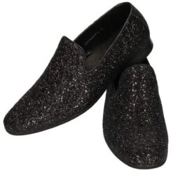 Disco Glitterschoenen Heren Zwart