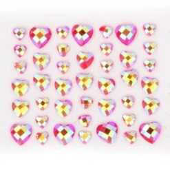 Gezichtsteentjes Hartje Roze