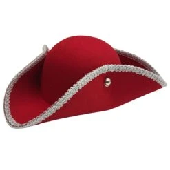 Driesteek Wolvilt Rood-Zilver