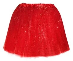 Tule Rok Glitter (div. Kleuren) -Halloween Winkel tule rok rood glitter 3