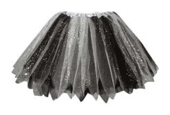 Tule Rok Glitter Twee Kleuren (div. Kleuren) -Halloween Winkel tule rok wit zwart glitters 1