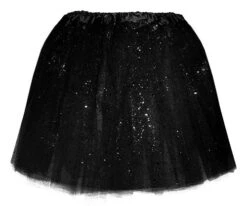 Tule Rok Glitter (div. Kleuren) -Halloween Winkel tule rok zwart glitter 1 3