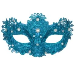 Oogmasker Blauw Parels