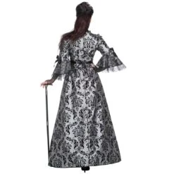 Luxe Markiezin Grijs/Zwart 5 Luxe Markiezin Grijs/Zwart -Halloween Winkel wil 4307 3